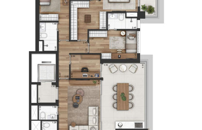 Apartamento de Alto Padrão no Mirant Ibirapuera - Unidade 23