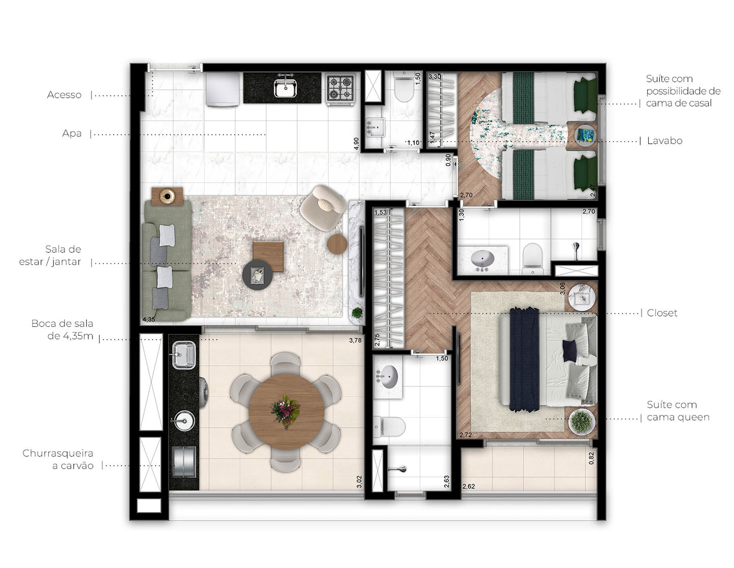 Encontre o seu espaço ideal no DF345 - Unidade 304B