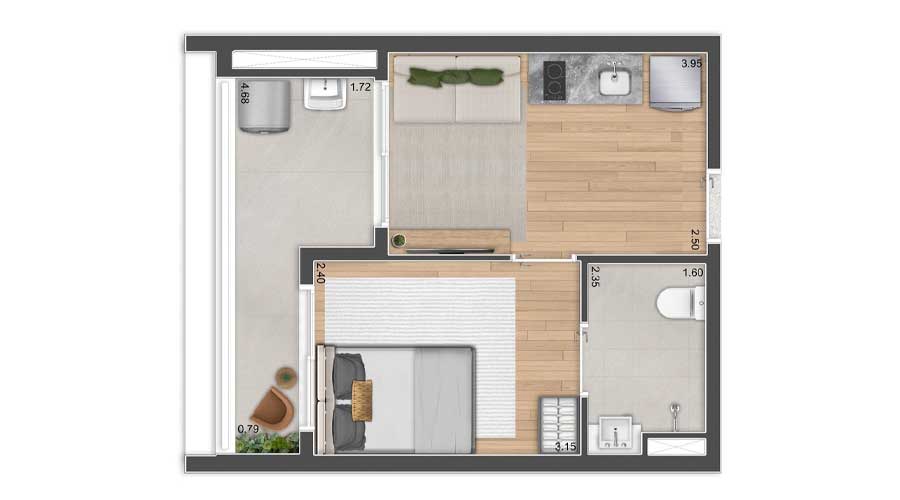 Sua Oportunidade em Perdizes no The Collection PUQ - Unidade 405