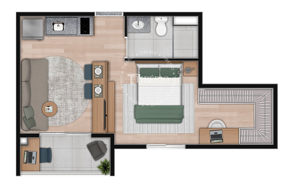 Studio à Venda em Perdizes – Fusion Perdizes | Unidade 405, Bloco 1