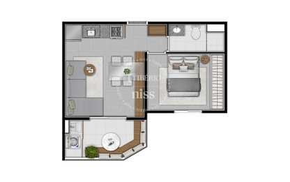 Studio 27m² no Edifício Hello Santana - Unidade 809 Bloco 1