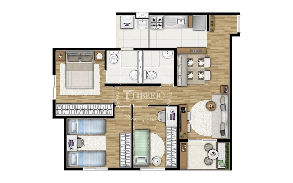 Apartamento de 61m² à Venda no Home Club Carrão – Unidade 15 Bloco 1