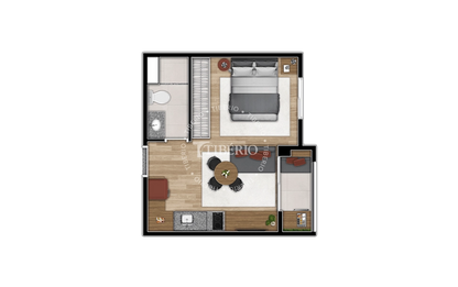 Studio à Venda no Prisma Pinheiros – Unidade 110 Bloco 2 (25m²)
